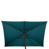 Parasol mat central rectangulaire Loompa 2x3 m Bleu Canard - HESPERIDE - 165528G