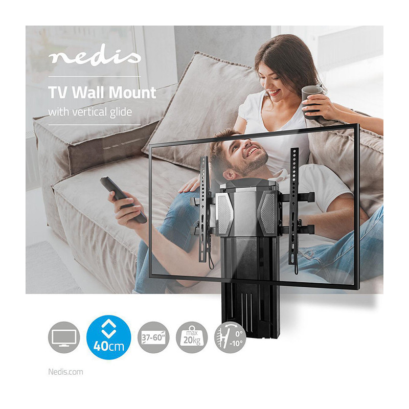 Support Mural Vertical pour TV 37-60" - NEDIS - TVWM5630BK