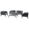Salon de jardin - AXIOME - Graphite - 5 personnes