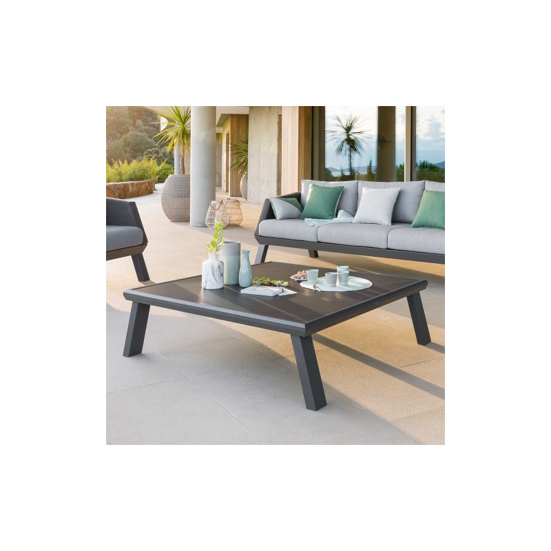 Salon de jardin - AXIOME - Graphite - 5 personnes