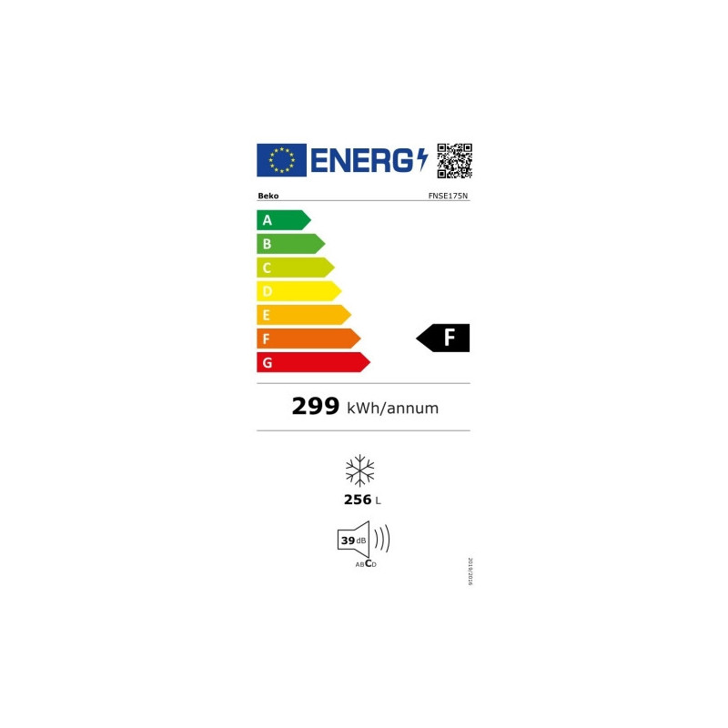 Congélateur armoire 256 L BEKO - FNSE175N