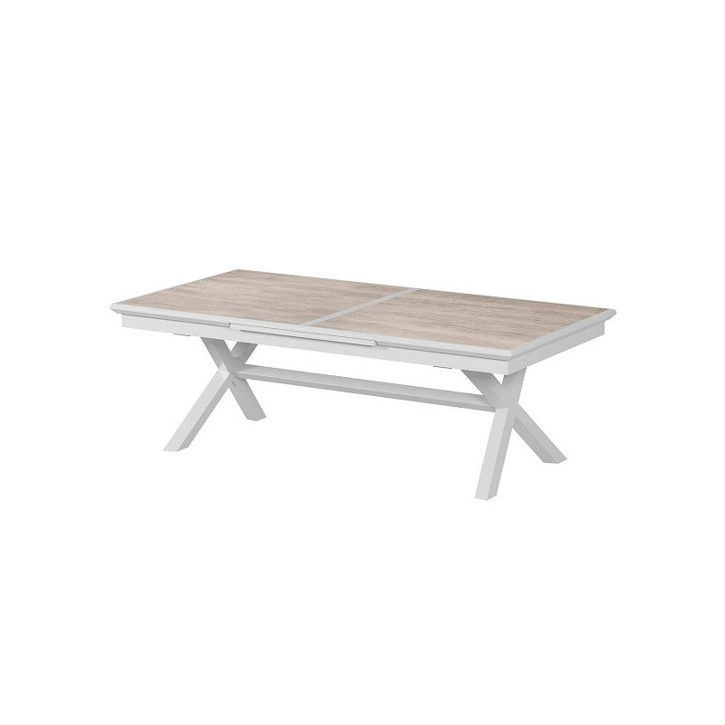 Table de jardin extensible - Axiome - HESPERIDE - Blanc - 12 personnes