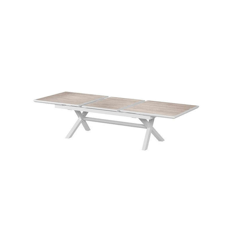 Table de jardin extensible - Axiome - HESPERIDE - Blanc - 12 personnes