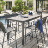Table haute de jardin aluminium EVASION 8 personnes
