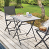 Table de jardin pliante - Azua - HESPERIDE - Gris anthracite - 2 personnes