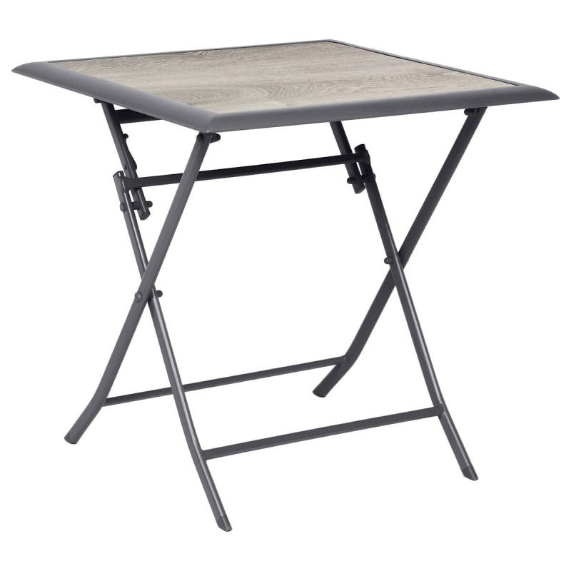 Table de jardin pliante - Azua - HESPERIDE - Gris anthracite - 2 personnes
