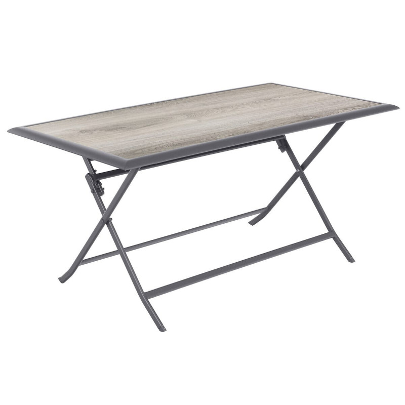Table de jardin pliante smoke AZUA 6 personnes