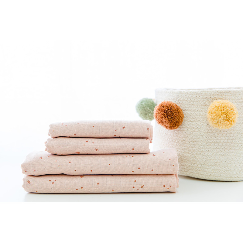 Set de 3 langes mousseline rose - GLOOP!
