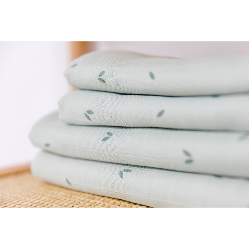 Set de 3 langes mousseline organic green - GLOOP!