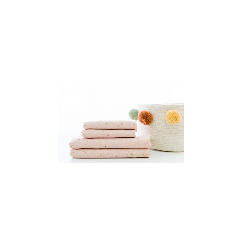 Set de 2 lange mousseline coton 70x70 pink sparkle - GLOOP!