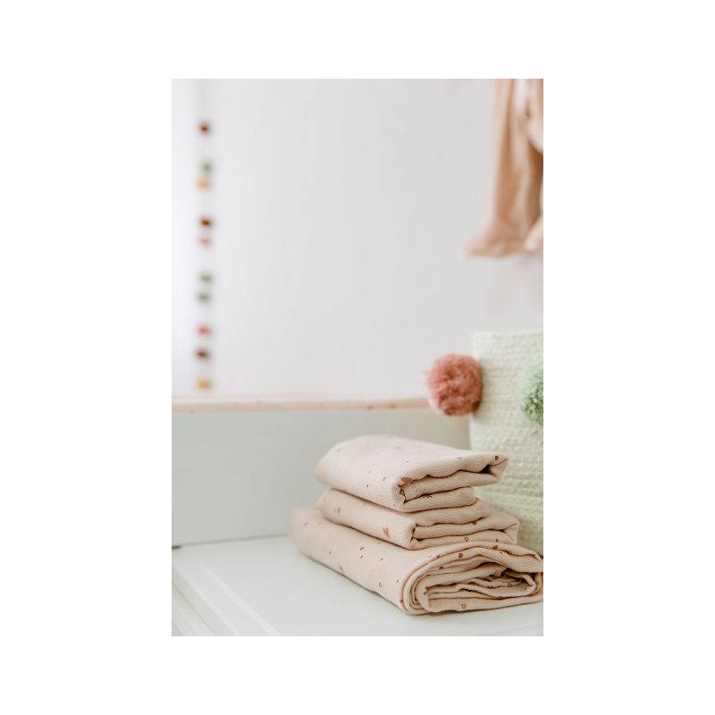 Set de 2 lange mousseline coton 70x70 pink sparkle - GLOOP!