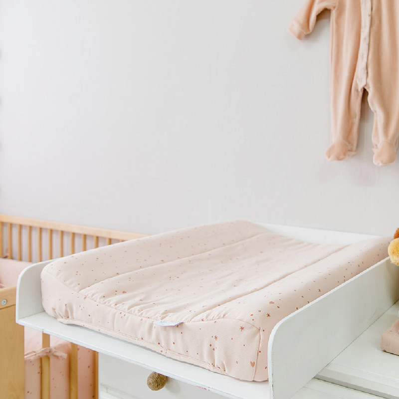 Housse de matelas à langer rose - Gloop!
