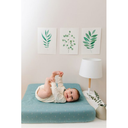 Housse de matelas à langer bleu - Gloop!