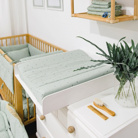 Housse de matelas à langer organic green - Gloop!