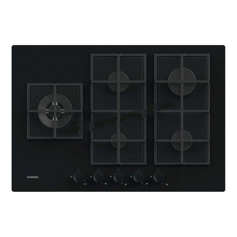 Plaques de cuisson Encastrable Sublime Pro 5 foyers à gaz Noir - ROSIERES -  RVG74WBSB 