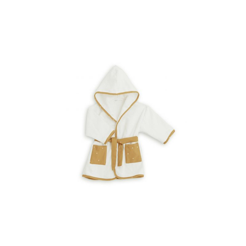 Peignoir de bain bébé jaune 0 12 mois - GLOOP!