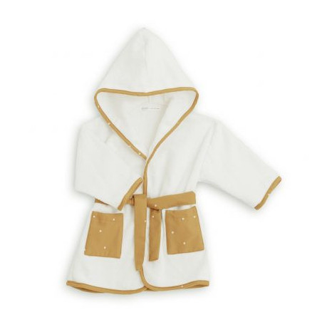 Peignoir de bain bébé jaune 0 12 mois - GLOOP!
