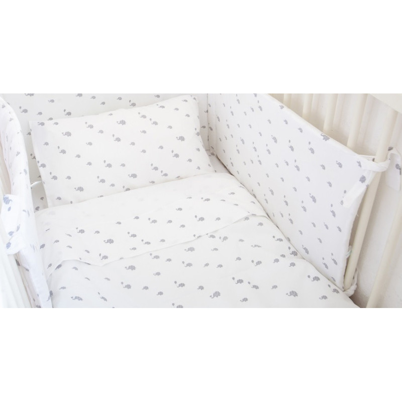 Housse de couette, garnissage et taie doreiller éléphant - GLOOP!