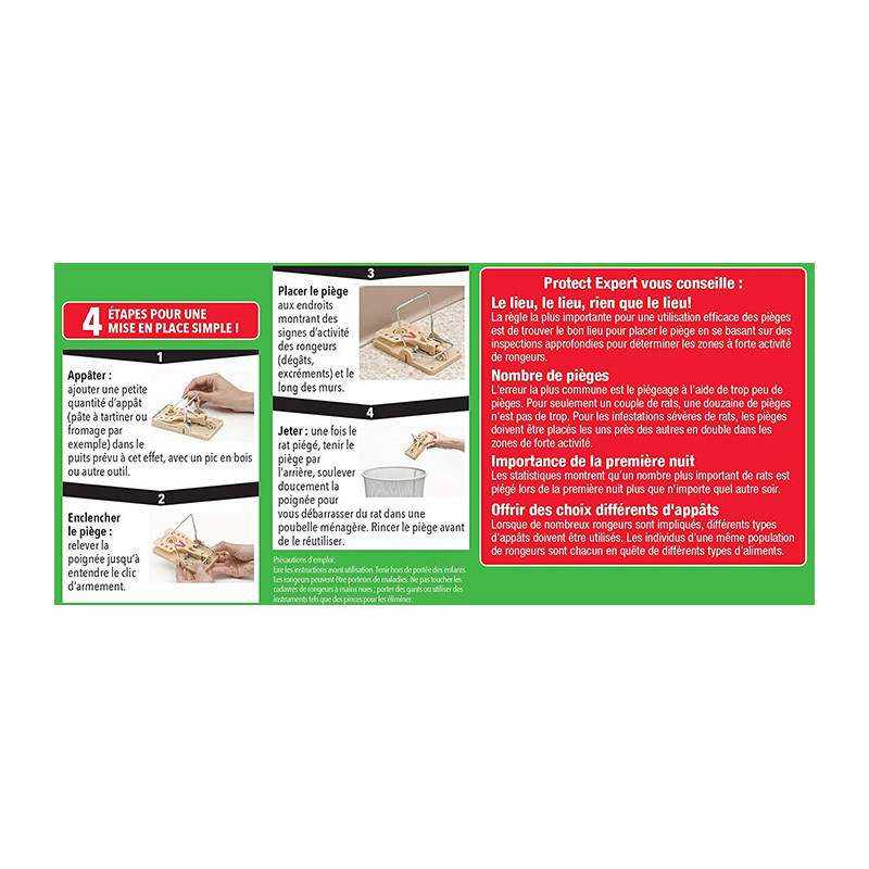 Piège à rats plastique 2 pièces  - PROTECT EXPERT - SBM-RATRAP2