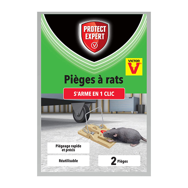 Piège à rats plastique 2 pièces  - PROTECT EXPERT - SBM-RATRAP2