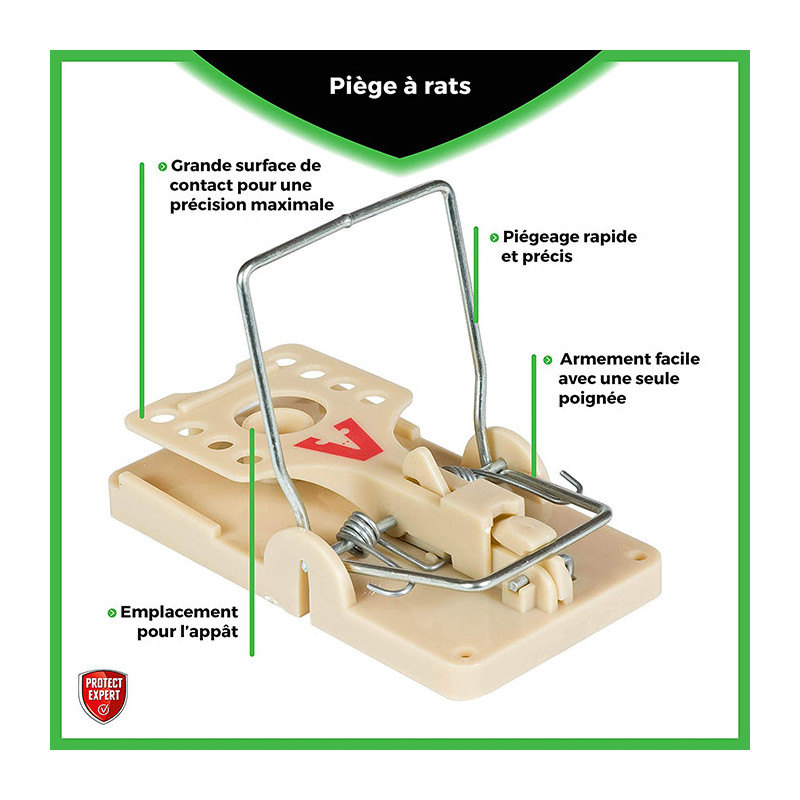 Piège à rats plastique 2 pièces  - PROTECT EXPERT - SBM-RATRAP2