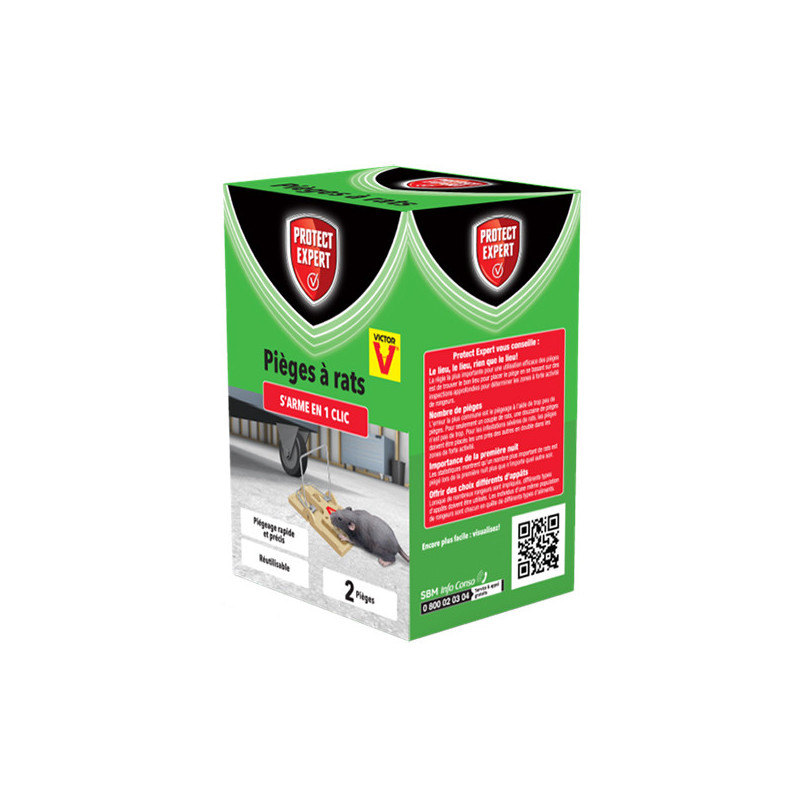 Piège à rats plastique 2 pièces  - PROTECT EXPERT - SBM-RATRAP2