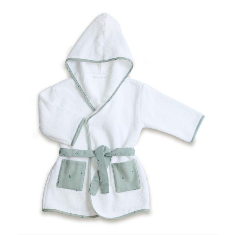 Peignoir de bain bébé organic green 12-24mois - GLOOP!