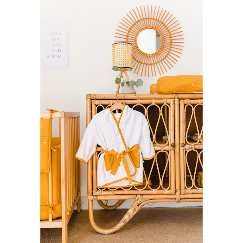 Peignoir de bain bébé jaune coton 12-24 mois - GLOOP!