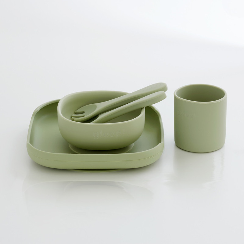 Bol avec ventouse vert - Gloop!