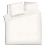 Parure de lit double en coton lavé blanc 260X240cm