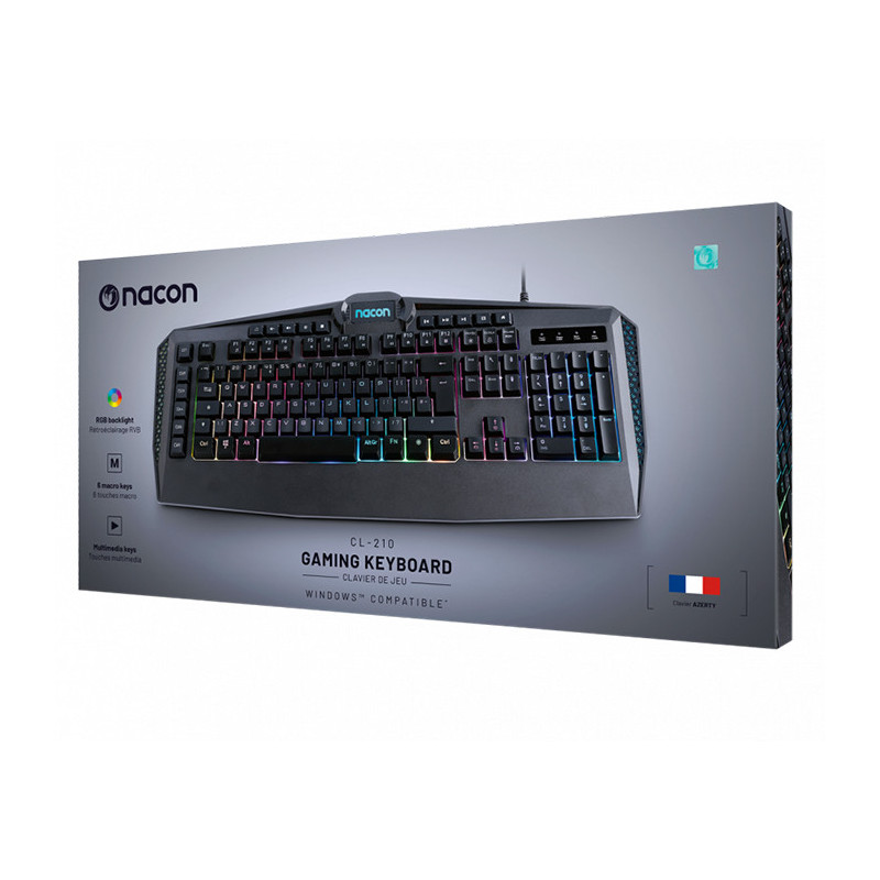 Clavier mécanique Gaming Rétro-éclairé RGB CL-210 Noir - NACON - CLAVPCCL210FRNACON