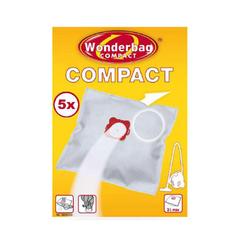 Sac aspirateur Wonderbag Compact 3L x5 - ROWENTA - WB305120