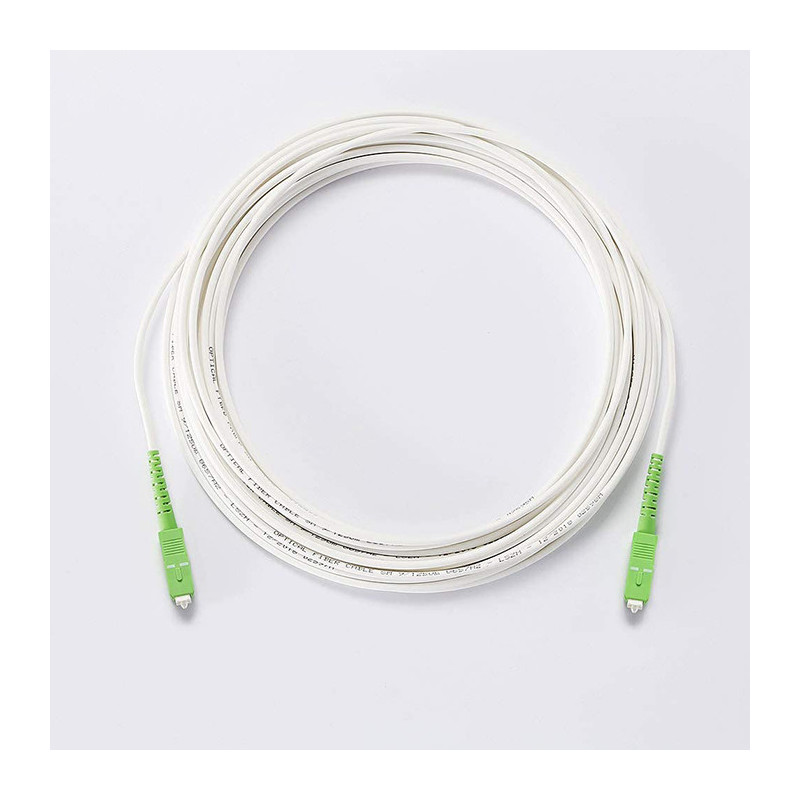 Câble fibre optique pour Box (SFR/Orange/Bouygues) 10 m Blanc - D2 DIFFUSION - ID2FOPTAPCAPC1000B