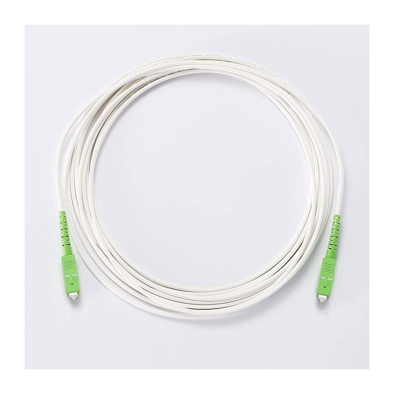 Câble fibre optique pour Box (SFR/Orange/Bouygues) 5M Blanc - D2 DIFFUSION - ID2FOPTAPCAPC500B