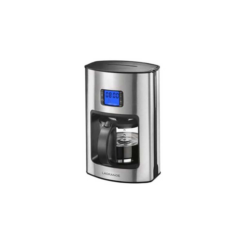 Cafetière filtre programmable Naos 1.5L Noir/Inox - LAGRANGE