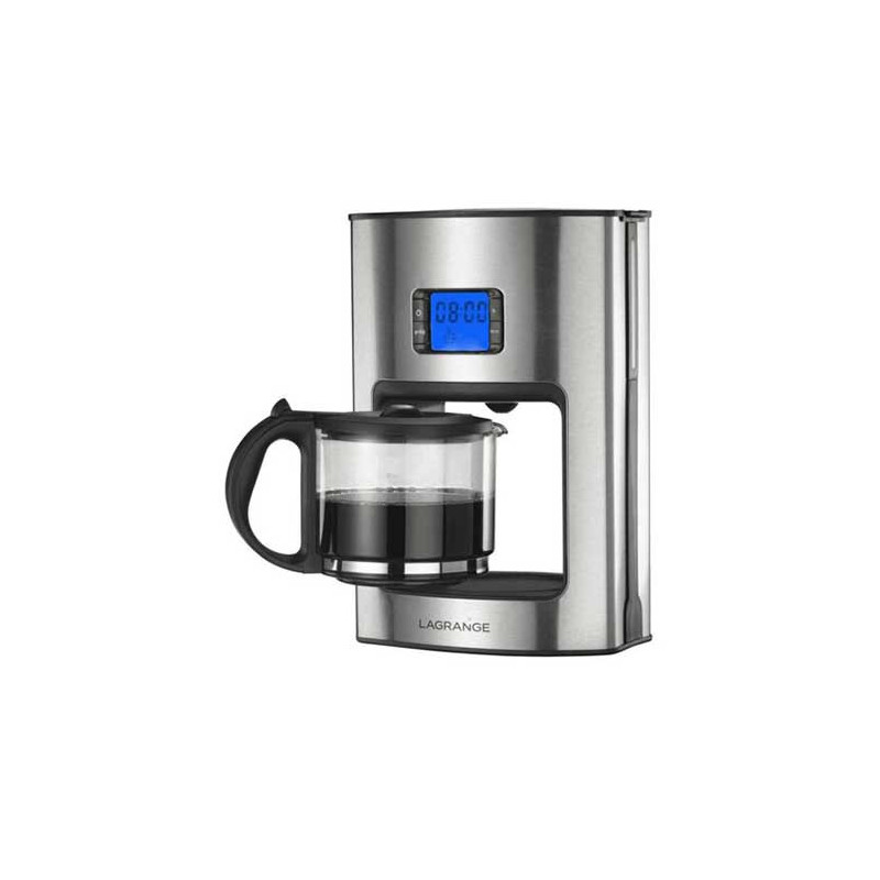 Cafetière filtre programmable Naos 1.5L Noir/Inox - LAGRANGE