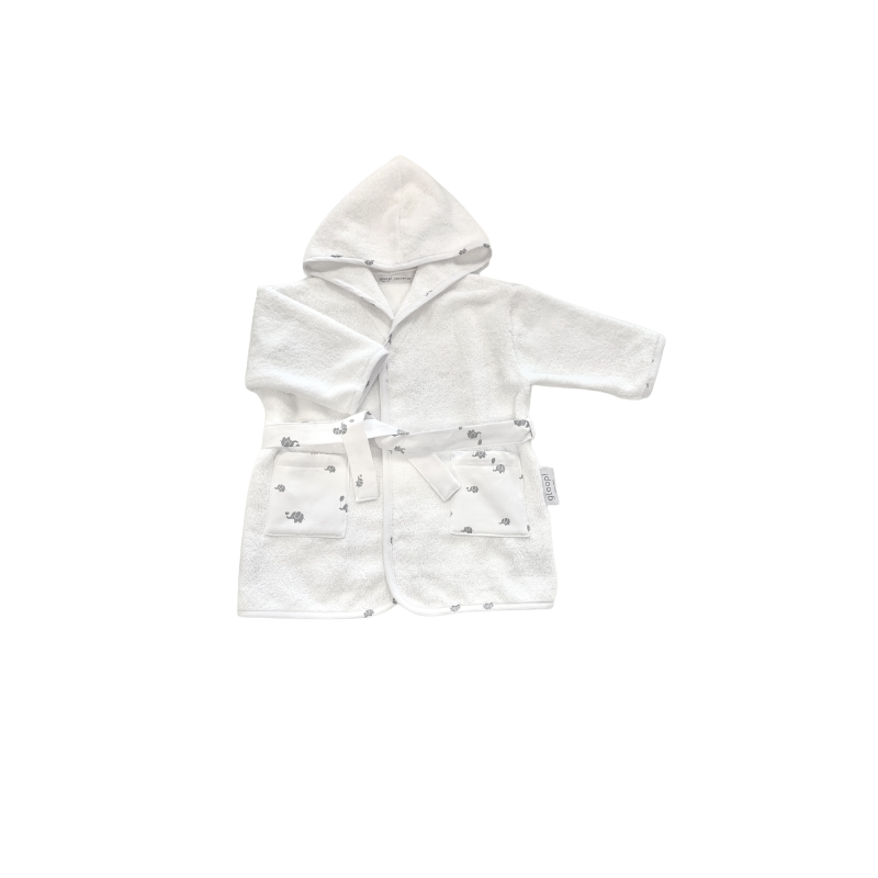 PEIGNOIR BAIN ELEPHANTS 0-12 MOIS