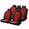 Housse pour siege auto universelle 9 pieces Rouge/Noir - PERALINE - PER1799