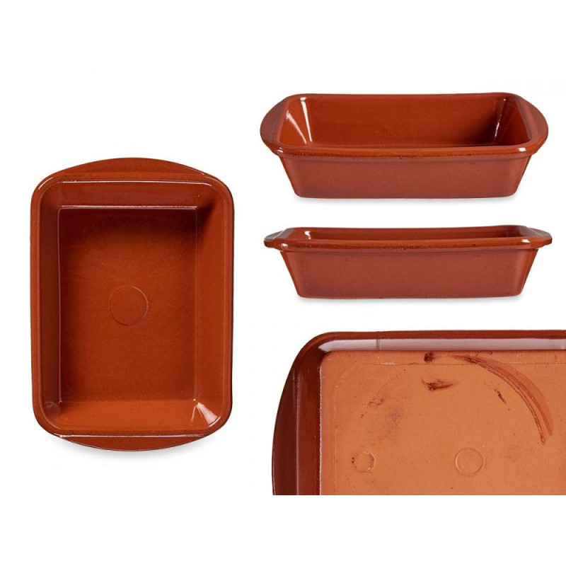 Plat à four rectangle Ely 31x17x7 cm vert
