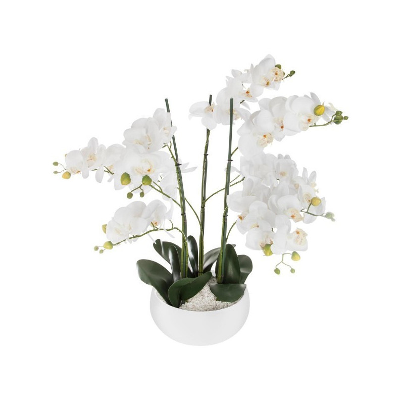 Orchidée Pot Céramique 65 cm Blanc