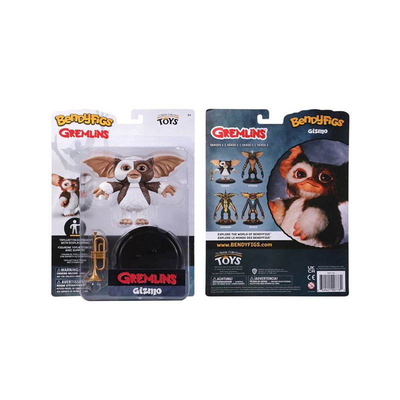Figura Flexible Gizmo De Gremlins – The Noble Collection – 8.9 Cm – Articulada Y Móvil – Regalo Para Fans