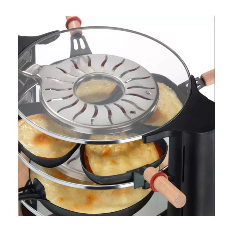 Appareils à raclette Evolution 900W  + accessoires Noir/Bois - LAGRANGE - 149003