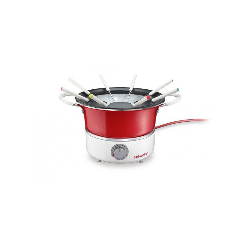 Appareil à fondue Electrique Festiv 900W Rouge/Blanc - LAGRANGE - 349201