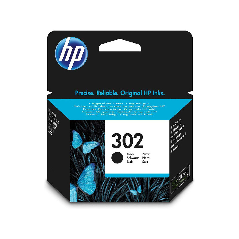 Cartouche jet d'encre N°302 Noire - HP - F6U66AE