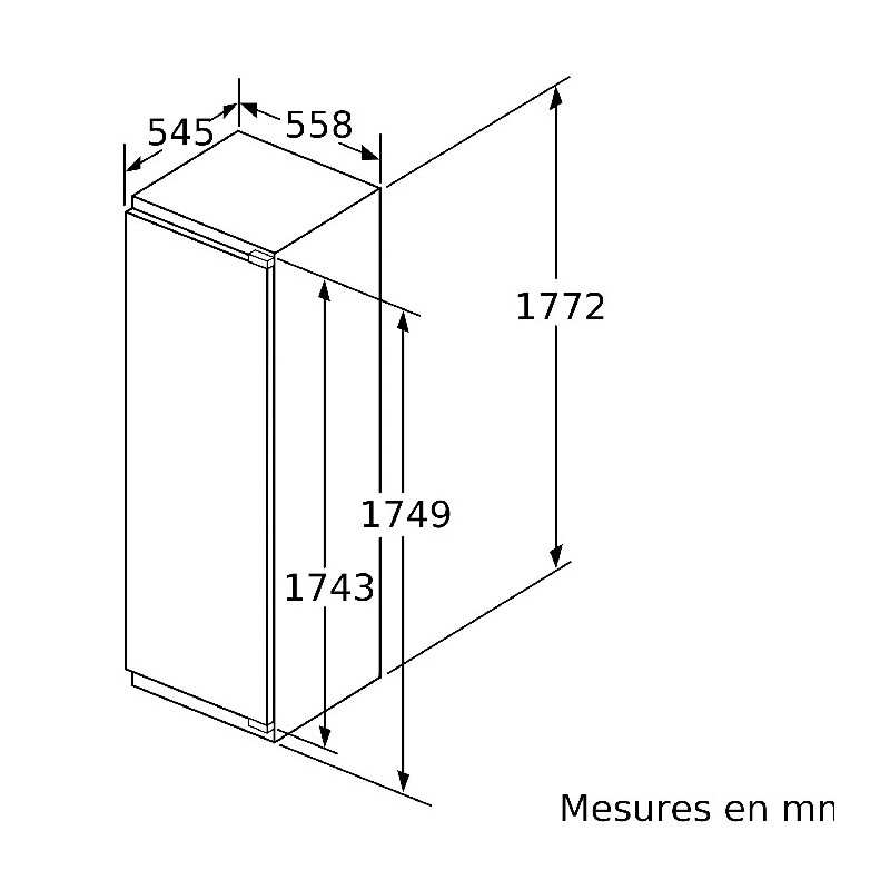 Congélateur Intégrable à Pantographe 211L Blanc - BOSCH - GIN81AEF0