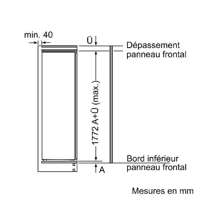 Congélateur Intégrable à Pantographe 211L Blanc - BOSCH - GIN81AEF0