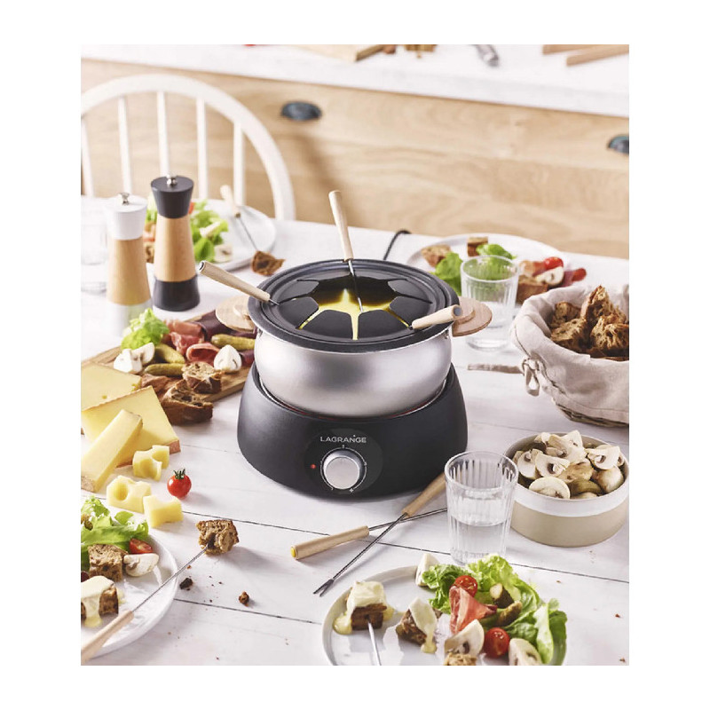 Set Wok + Fondue Électrique 900 W 8 Fourchettes - LAGRANGE - 349019