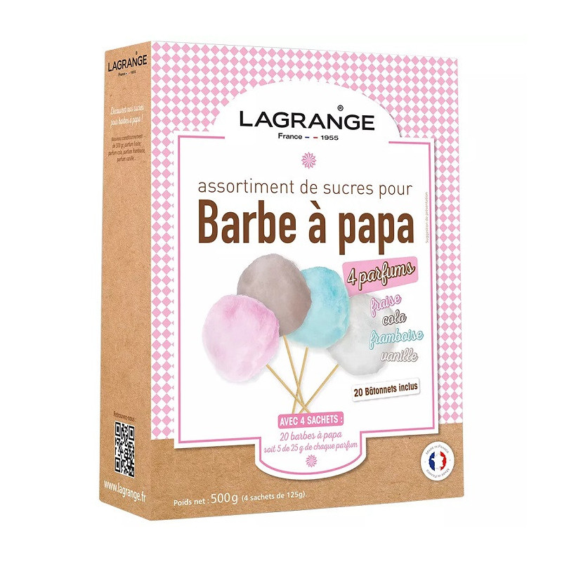 Assortiment 4 Parfums de Sucres Barbe à Papa - LAGRANGE - 380000