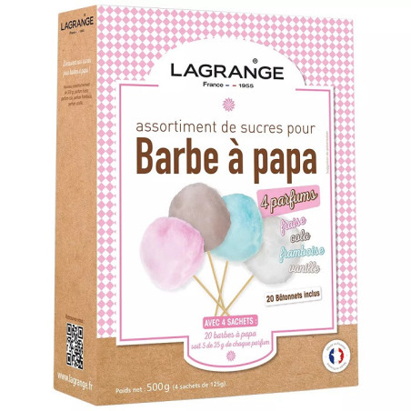 Assortiment 4 Parfums de Sucres Barbe à Papa - LAGRANGE - 380000