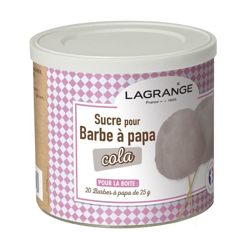 Boîte de Sucre Barbe à Papa Cola 500g - LAGRANGE - 380009